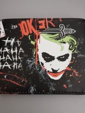 New batman joker dc comic anime manga leather wallet